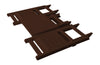 A&L Furniture Poly Square Coronado Folding Bistro Set, Tudor Brown