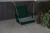 A&L Furniture Amish-Made Pine Traditional English Chair Swing, Dark Green