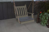 A&L Furniture Amish-Made Pine Traditional English Chair Swing, Olive Gray