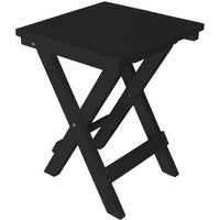A&L Furniture Poly Square Folding Bistro Table, Black