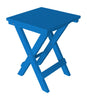 A&L Furniture Poly Square Folding Bistro Table, Blue
