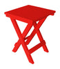 A&L Furniture Poly Square Folding Bistro Table, Bright Red