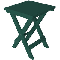 A&L Furniture Poly Square Folding Bistro Table, Turf Green