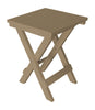 A&L Furniture Poly Square Folding Bistro Table, Weathered Wood