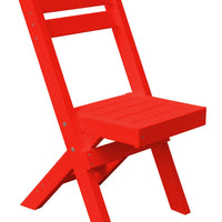 A&L Furniture Amish-Made Poly Coronado Folding Bistro Chair, Bright Red