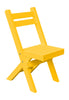 A&L Furniture Amish-Made Poly Coronado Folding Bistro Chair, Lemon Yellow