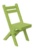 A&L Furniture Amish-Made Poly Coronado Folding Bistro Chair, Tropical Lime