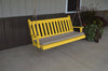 A&L Furniture Amish-Made Pine Traditional English Porch Swing, Canary Yellow