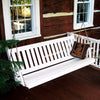 A&L Furniture Amish-Made Pine Traditional English Porch Swing, White