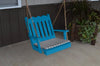 A&L Furniture Amish-Made Pine Royal English Porch Swing, Caribbean Blue