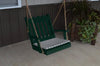 A&L Furniture Amish-Made Pine Royal English Porch Swing, Dark Green