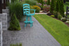 A&L Furniture Amish-Made Poly Ladderback Swivel Dining Chair with Arms, Aruba Blue