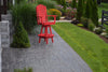 A&L Furniture Co. Amish-Made Poly Adirondack Swivel Dining Chair with Arms, Bright Red
