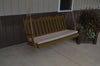 A&L Furniture Amish-Made Pine Royal English Porch Swing, Coffee