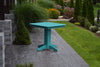 A&L Furniture 33" Square Outdoor Poly Dining Table, Aruba Blue