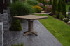 A&L Furniture 44" Square Outdoor Poly Dining Table, Weathered Wood