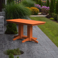 A&L Furniture Amish-Made 5' Outdoor Poly Dining Table, Orange