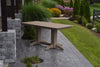 A&L Furniture Amish-Made 6' Outdoor Poly Dining Table, Weathered Wood