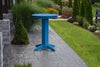 A&L Furniture 33" Round Outdoor Poly Bar Table, Blue