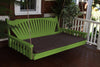 A&L Furniture Amish-Made Pine Fanback Swing Bed, Lime Green