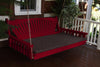 A&L Furniture Amish-Made Pine Fanback Swing Bed, Tractor Red