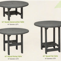 Amish-Made Poly Round Conversation, Dining & Conversation Tables - Local Pickup ONLY in Downingtown PA