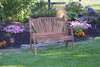 A&L Furniture Cedar Fanback Garden Bench, Mushroom Finish