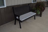 A&L Furniture Amish-Made Pine Traditional English Garden Bench, Black
