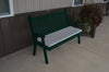 A&L Furniture Amish-Made Pine Traditional English Garden Bench, Dark Green
