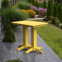 A&L Furniture Amish Outdoor Poly 4' Rectangular Bar Table, Lemon Yellow