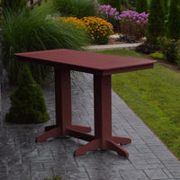 A&L Furniture Amish Outdoor Poly 6' Rectangular Bar Table, Cherrywood