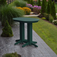 A&L Furniture 4' Oval Amish-Made Poly Bar Table, Turf Green