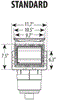 Dimensions of Waterway™ Renegade Standard Vinyl Liner In-Ground Skimmer