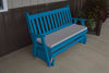 A&L Furniture Amish-Made Pine Traditional English Glider Bench, Caribbean Blue
