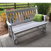 A&L Furniture Amish-Made Pine Traditional English Glider Bench, White