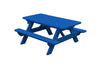 A&L Furniture Amish Poly Kids Picnic Table, Blue