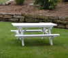 A&L Furniture Amish Poly Kids Picnic Table, White