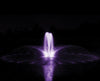 Airmax® 4 LED Color-Changing Fountain Lights illuminating Crown Trumpet fountain