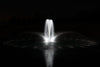 Airmax® EcoSeries™ 1/2 HP Floating Fountain, Shown at night with Classic Pattern and LED Lighting