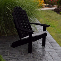 A&L Furniture Amish-Made Pine Kennebunkport Adirondack Chair, Black