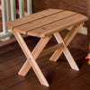 A&L Furniture Cedar Folding End Table, Unfinished