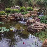 AquascapePRO® 22" Waterfall Spillway used in a natural looking rock pond waterfall