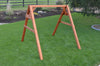 A&L Furniture Heavy Duty 4x4 Cedar A-Frame Swing Stand, Redwood Stain