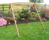 A&L Furniture A-Frame Swing Stand, Mushroom Stain