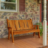 A&L Furniture Blue Mountain Series 5' Rustic Live Edge Timberland Garden Bench, Cedar Stain