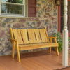 A&L Furniture Blue Mountain Series 5' Rustic Live Edge Timberland Garden Bench, Natural Stain