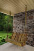 A&L Furniture Blue Mountain Series 4' Rustic Live Edge Timberland Porch Swing, Mushroom Stain