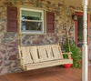 A&L Furniture Blue Mountain Series 5' Rustic Live Edge Timberland Porch Swing, Unfinished
