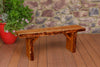A&L Furniture Blue Mountain Series 4' Rustic Live Edge Wildwood Picnic Bench, Cedar Stain