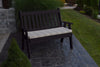 A&L Furniture Amish-Made Poly Traditional English Garden Bench, Black